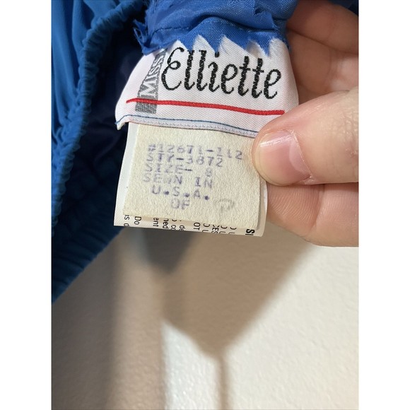 Miss Elliette Women’s 8 Blue Skirt Blazer Combo Vintage Ruffle Evening Swing - Picture 12 of 15